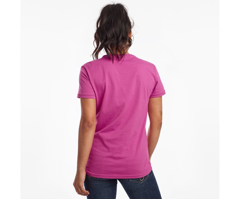 Women's Saucony Rested Short Sleeve Shirts Purple | Singapore 290RVDW